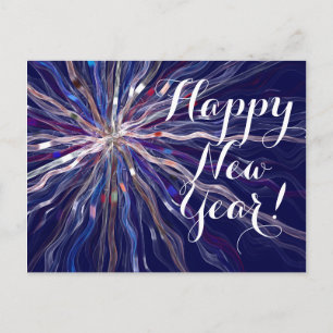 Postal Festiva Cinta de la estrella de vacaciones "Feliz Año Nuev