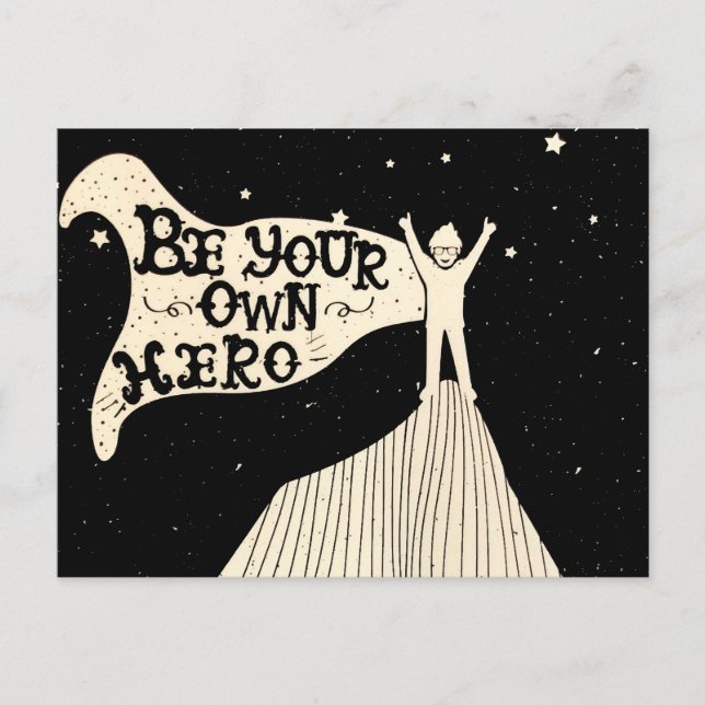 Postal Festiva Cita de Sky Stars sobre la vida motivadora Inspira (Anverso)