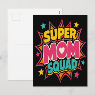 Postal Festiva Cita divertida de mamá bebé lindo Hago humanos peq