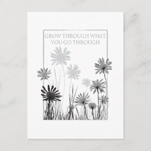 Postal Festiva Cita Inspiradora con Flores 