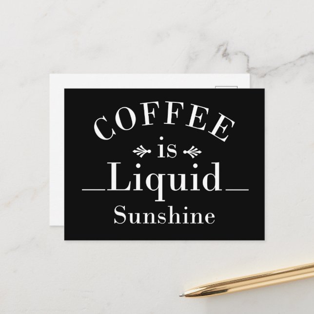 Postal Festiva Citas divertidas de bebedores de café (Anverso/Reverso In Situ)