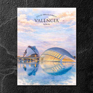 Postal Festiva Ciudad de las Artes y las Ciencias de Valencia Pun