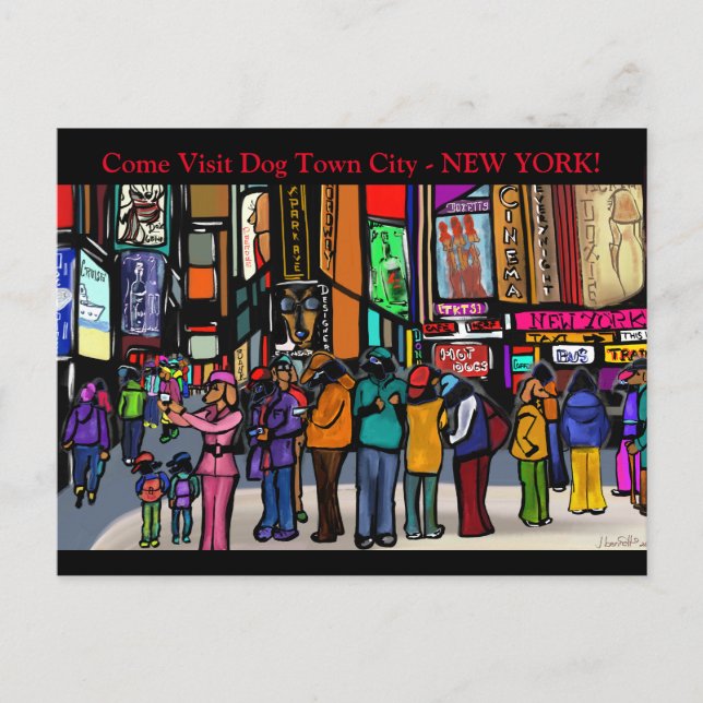 Postal Festiva Ciudad de los perros - NUEVA YORK (Anverso)