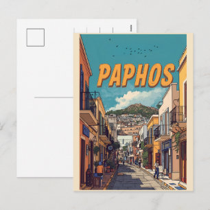 Postal Festiva Ciudad de Pafos, Chipre recuerdo turístico