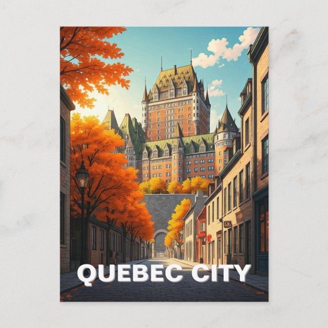 Postal Festiva Ciudad de Quebec (Anverso)