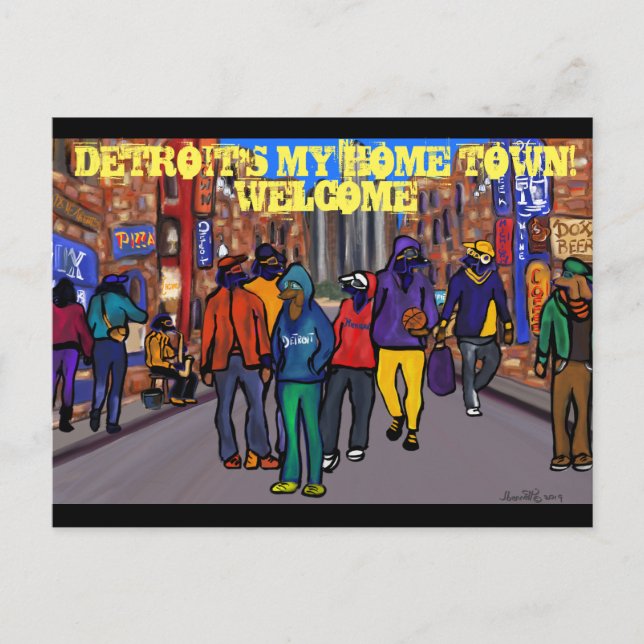 Postal Festiva Ciudad del perro - DETROIT (Anverso)