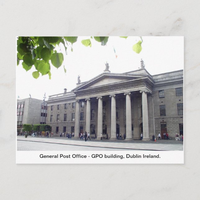 Postal Festiva Ciudad Irlanda de GPO Dublín (Anverso)
