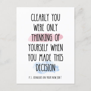 Postal Festiva Claramente Solo Estabas Pensando En Ti Mismo