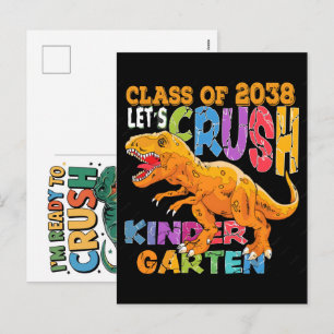 Postal Festiva Clase de 2038 de vuelta al colegio