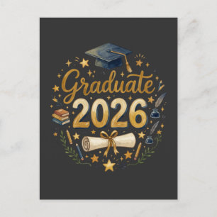 Postal Festiva Clase de graduación personalizada 2026 Familia per
