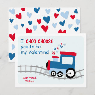 Postal Festiva Clase de tren San Valentín