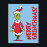 Postal Festiva Clásico El Grinch | Santa Claus<br><div class="desc">Las vacaciones no estarán completas sin The Grinch!  CÓMO LOS NAVIDADES DE GRINCH STOLE son una historia clásica de un pueblo llamado Who-ville y cómo el espíritu de los Navidades puede derretir hasta el más frío de los corazones.</div>