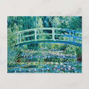 Postal Festiva Claude Monet - Lilis De Agua Y Puente Japonés