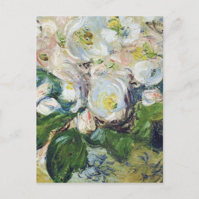 Postal Festiva Claude Monet - Rosas Navidades (Anverso)