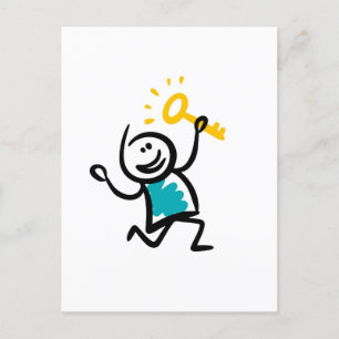 Postal Festiva Clave dorada