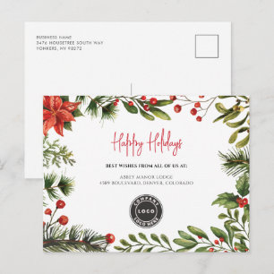 Postal Festiva Clientes de Navidades de logotipos comerciales