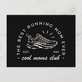 Postal Festiva Club de gestión de mamás con estética atlética mar