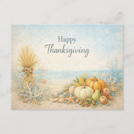 Postal Festiva Coastal Autumn Happy Thanksgiving Harvest 