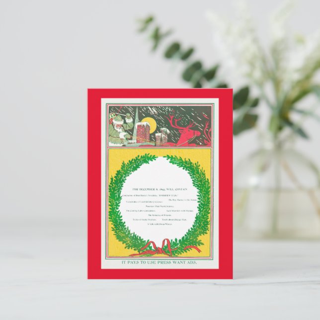 Postal Festiva Cobertura de navidades (Anverso de pie)