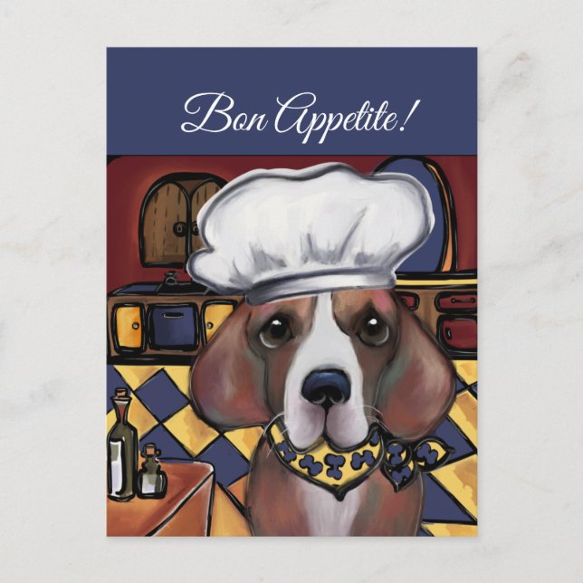 Postal Festiva Cocinero BEAGLE (Anverso)