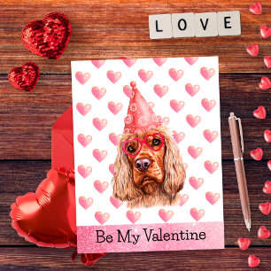 Postal Festiva Cocker lindo Spaniel Be My Valentine Dog Valentine
