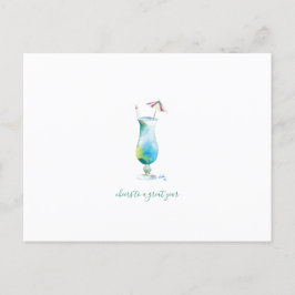 Postal Festiva Cocktail tropical acuático