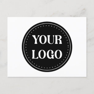 Postal Festiva Código QR negro elegante y elegante