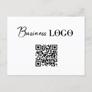 Postal Festiva Código QR promocional de la empresa con logotipo c