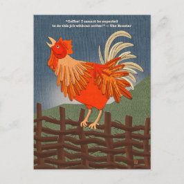 Postal Festiva Coffee Addicted Rooster Postcards