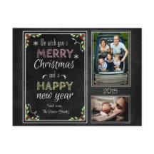Colección de Navidades de Chalkboard personalizado