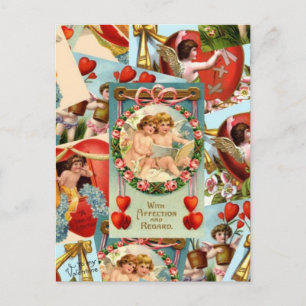 Postal Festiva Colección de San Valentín de época
