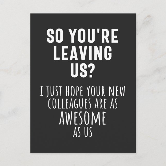 Postal Festiva colega despedida, jubilación, colega, adiós, (Anverso)