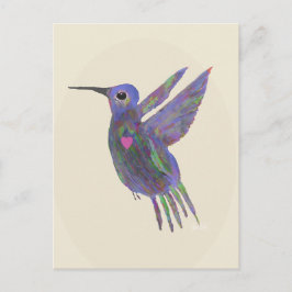 Postal Festiva Colibrí con Corazón