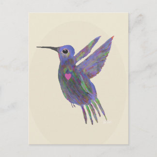 Postal Festiva Colibrí con Corazón