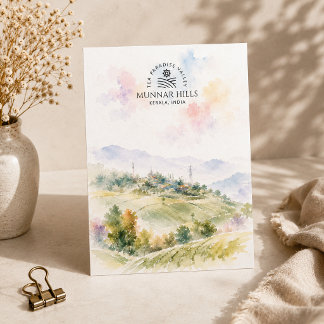 Postal Festiva Colinas de Munnar Kerala, India | Plantación de T
