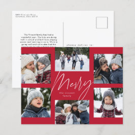 Postal Festiva Collage de 6 fotógrafos Navidades modernos alegres