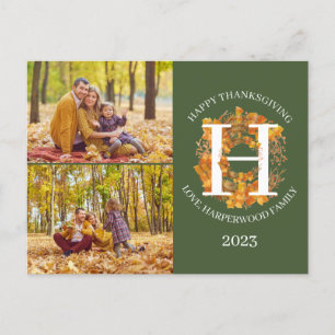 Postal Festiva Collage de fotos de la familia de Acción de Gracia