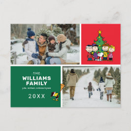 Postal Festiva Collage de fotos familiar de Navidades de cacahuet