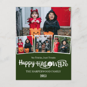 Postal Festiva Collage de fotos Halloween de calabaza boina jack-