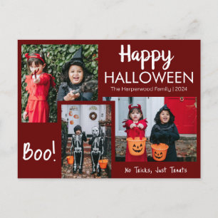 Postal Festiva Collage de fotos Halloween de calabaza boina jack-