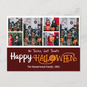 Postal Festiva Collage de fotos Halloween de calabaza boina jack-