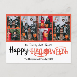 Postal Festiva Collage de fotos Halloween de calabaza boina jack-