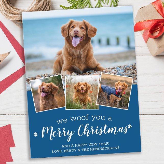 Postal Festiva Collage de fotos Mascota de perro personalizado Fe (Subido por el creador)