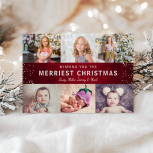Postal Festiva Collage de fotos navideño de Navidades más valient