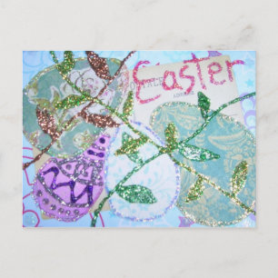 Postal Festiva Collage de Pascua