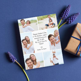 Postal Festiva collage elegante de fotos del día 6 de los padres