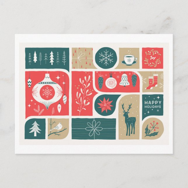 Postal Festiva Collage festivo (Anverso)