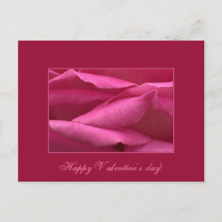Postal Festiva Color de rosa rosado - el día de San Valentín