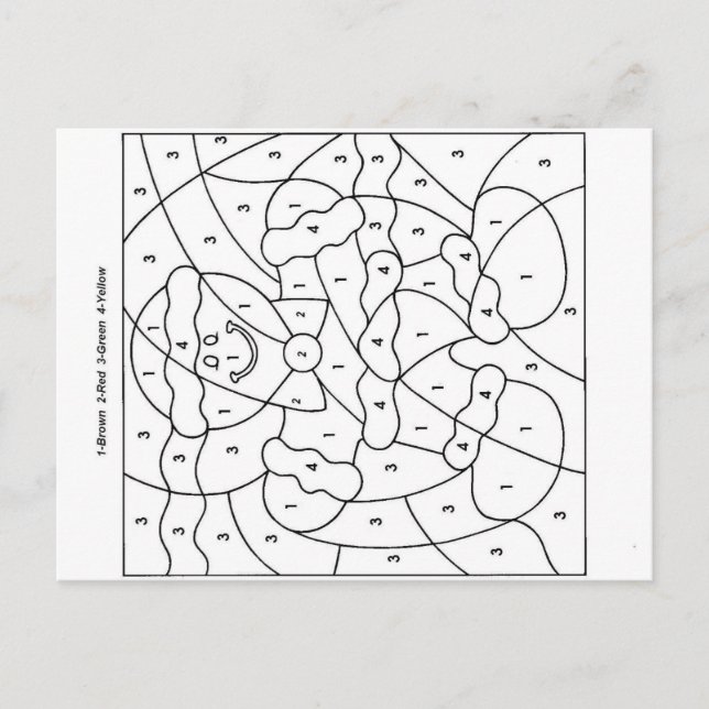 Postal Festiva Color por número (Anverso)