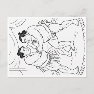 Postal Festiva Color Your Sumo! Japanese Sumo Wrestler Coloring P